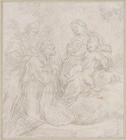 F 016
<br/>
Heilige Familie met San Filippo Neri
<br/>
<em>Lucatelli, Pietro (ca. 1634-1710)</em>